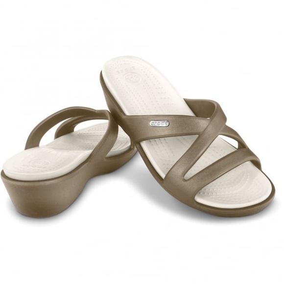 CROCS Shoes - NWOT || Crocs “Patricia” Low Heel wedge Sandals